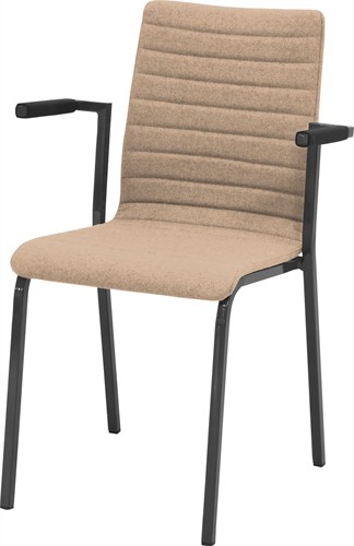 Stoel Oscar Vergaderstoel Kantinestoel Kuip Geheel Gestoffeerd Vierkant Frame Stapelbaar kos5-2-4.jpg