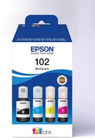 Epson inktfles 102, 6.000 - 7.500 pagina's, OEM C13T03R640, 4 kleuren