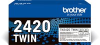 Brother toner, 3.000 pagina's, OEM TN-2420TWIN, zwart, pak van 2 stuks