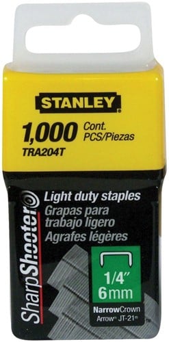 Stanley nietjes type A, 6 mm, doos van 1.000 nietjes
