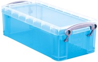 Really Useful Box 0,9 liter, transparant helblauw