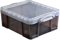 Really Useful Box opbergdoos18 liter, transparant gerookt