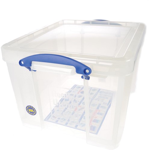 Really Useful Box 35 liter, transparant, per stuk verpakt in karton-2
