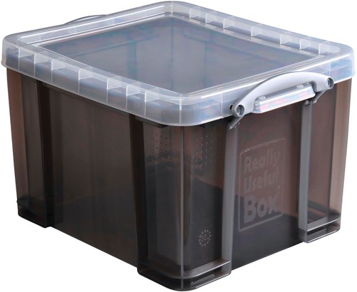 Really Useful Box opbergdoos 35 liter, transparant gerookt