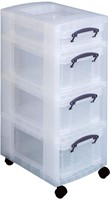 Really Useful Box trolley met 4 opbergdozen