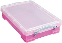 Really Useful Box opbergdoos 4 liter, transparant roze