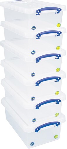 Really Useful Box opbergdoos 5,5 l, nestbaar, transparant-2
