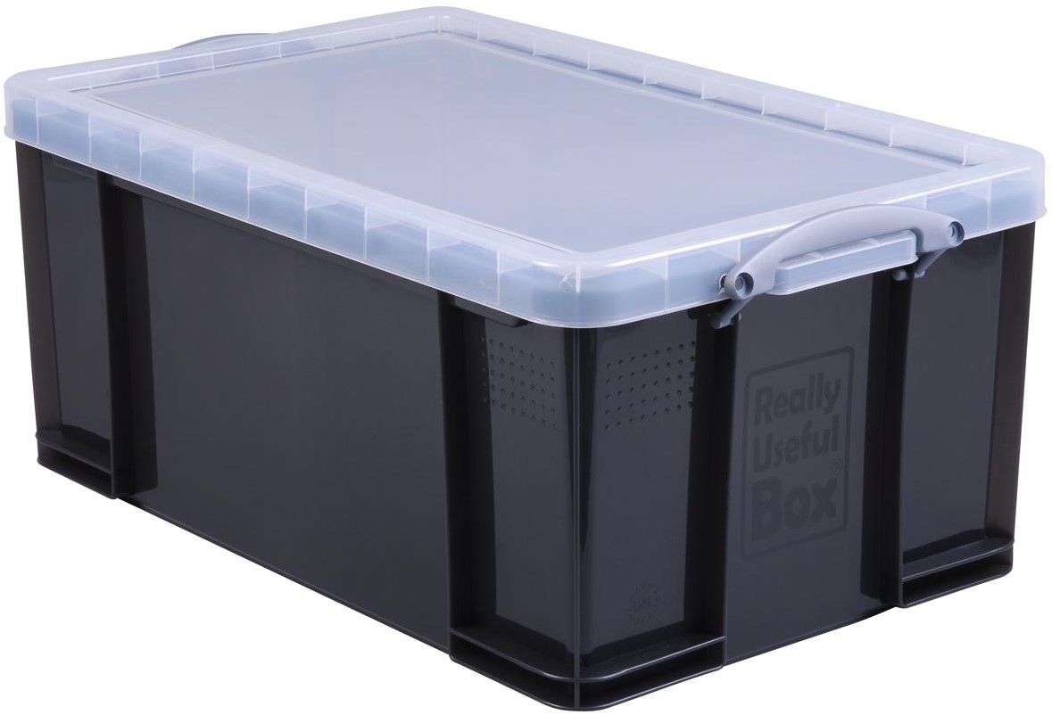 Really Useful Box opbergdoos 64 liter, transparant gerookt One-Stop