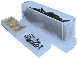 Really Useful Box opbergdoos 77 liter met 2 dividers, transparant