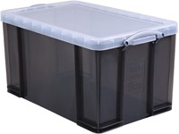 Really Useful Box opbergdoos 84 liter, transparant gerookt