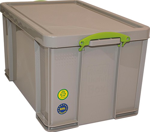 Really Useful Box opbergdoos 84 liter, gerecycleerd, grijs