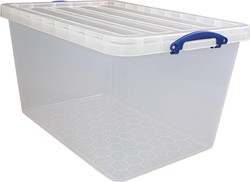 Really Useful Box opbergdoos 96 l, nestbaar, transparant