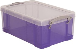 Really Useful Box opbergdoos 9 liter, transparant paars
