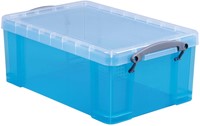 Really Useful Box opbergdoos 9 liter, transparant helblauw