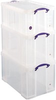 Really Useful Box, actiepakket: 2 x 84 liter + 1 x 64 liter, transparant