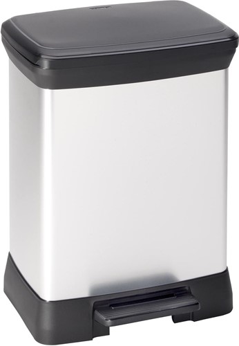 Curver pedaalemmer Decobin 30 l, zilver