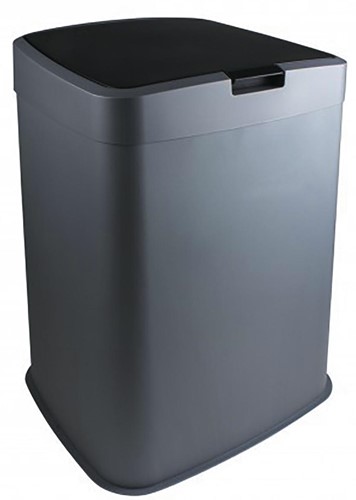 Vuilbak 70 l, grijs en zwart