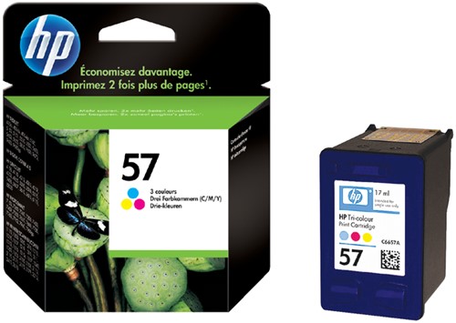 INKCARTRIDGE HP C6657A NO 57 KLEUR 1 Stuk
