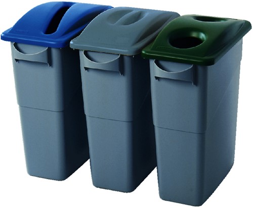 AFVALCONTAINER SLIM JIM BLAUW 87 LITER 1-3