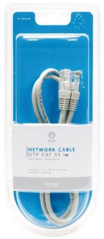 KABEL ICIDU NETWERK UTP CAT5 1M GRIJS 1 STUK