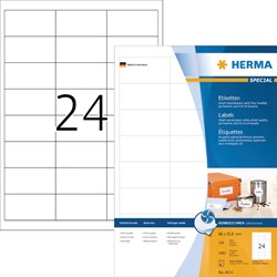 Etiket HERMA 4814 66x33.8mm wit 2400stuks