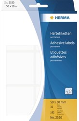 ETIKET HERMA 2520 50X50MM 192ST WIT 32 VEL