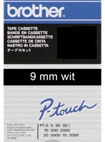 LABELTAPE BROTHER TC-395 9MMX8M ZWART/WIT 1 Stuk-2