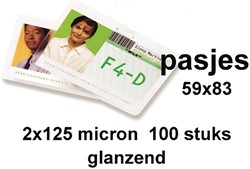LAMINEERHOES GBC IBM CARD 59X83MM 2X125MICRON 100 Stuk