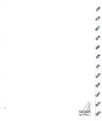 Tabbladen Kangaro 4-gaats PK412J 12-delig maandopdruk wit