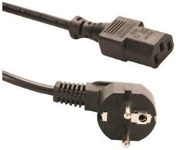 KABEL POWER 230V 3.0M ZWART 1 STUK