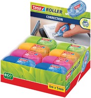 Correctietape tesa® ecoLogo® mini 5mmx6m doos à 16 stuks assorti