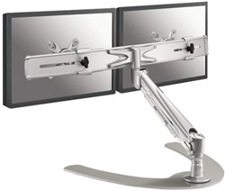 LCD MONITORARM NEWSTAR D940DD GASVEER VOET ZILVER 1 STUK