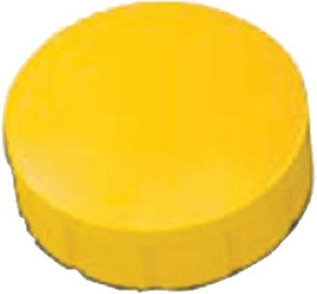 Magneet MAUL Solid 15mm 150gr geel 10 stuks