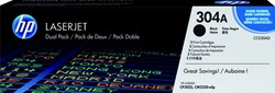 Tonercartridge HP CC530AD 304A zwart 2x