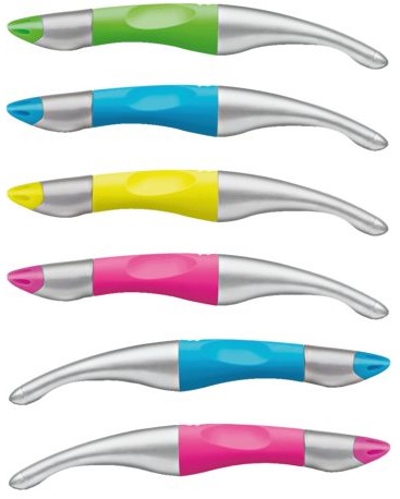 ROLLERPEN STABILO EASY RECHTS METALLIC NEON BLAUW 1 STUK-2