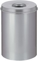 Papierbak met vlamdover Vepabins 30liter grijs-2