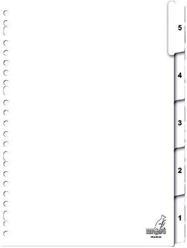 Tabbladen Kangaro 23-gaats PK405CM 1-5 genummerd karton-3