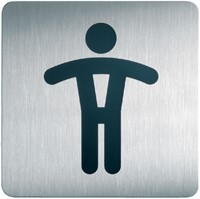 Infobord pictogram Durable 4954 vierkant wc heren 150mm