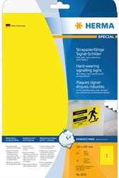 ETIKET HERMA 8033 210X297MM 25ST GEEL 25 VEL
