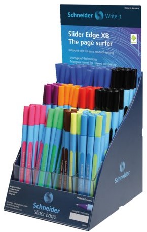 BALPEN SCHNEIDER SLIDER EDGE MEDIUM BLAUW 1 STUK