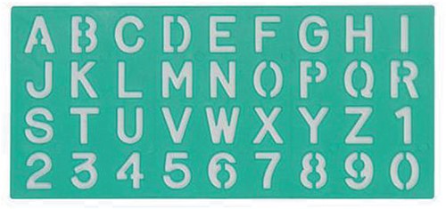 Lettersjabloon Linex 20mm hoofdletters/letters/cijfers