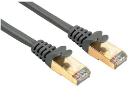 KABEL HAMA CAT 5E STP 0.5M GOLD-P GRIJS 1 Stuk