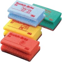 Schuurspons Scotch -Brite delicate oppervlakken 70x133mm rood 10 stuks-2