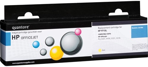 INKCARTRIDGE QUANTORE HP 971XL CN628AE GEEL 1 Stuk