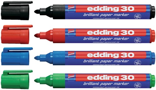 Viltstift edding 30 brilliant rond 1.5-3mm zwart-2