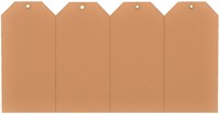 Label karton nr 7 200gr 65x130mm chamois 1000 stuks-3