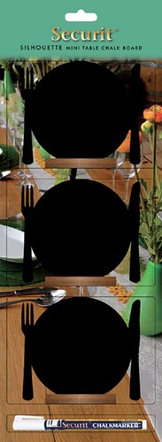 Krijtbord Securit bord 10x12cm houten voet 3 stuks