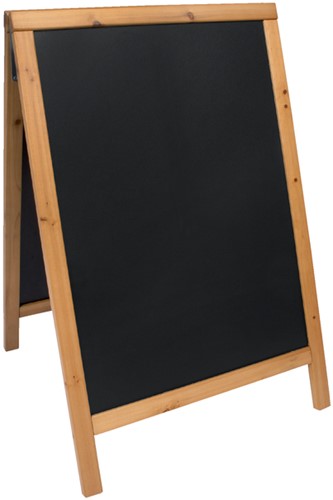 Stoepbord Securit 55x85x3cm teak hout
