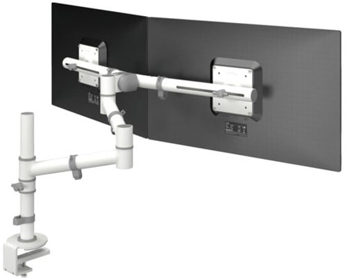 Monitorarm 2 schermen Dataflex bureau 130 - wit 1 Stuk