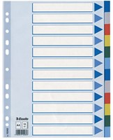 TABBLADEN ESSELTE A4 11R PP 12DLG 1 Set
